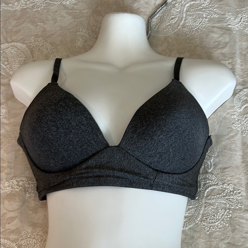 Danskin Gray T-Shirt Bra with Underwire Support
